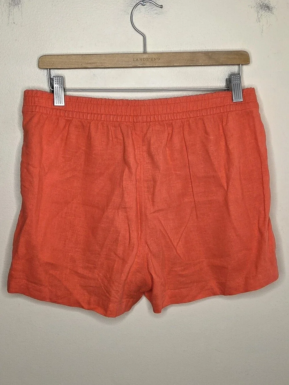 J. Crew Factory Orange Linen Blend Mid-Rise Shorts Size Small 2.5